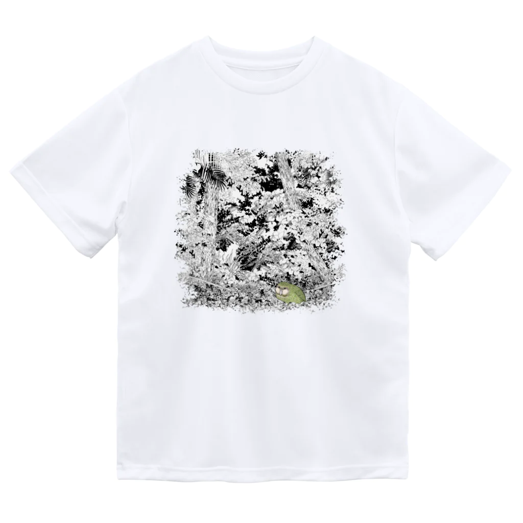 にことめこのフクロウオウム　カカポ iro ドライTシャツ