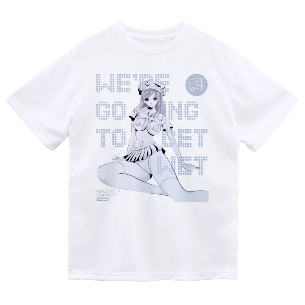 loveclonesのGET WET セーラーマリン オーロラ ホワイト ドライTシャツ