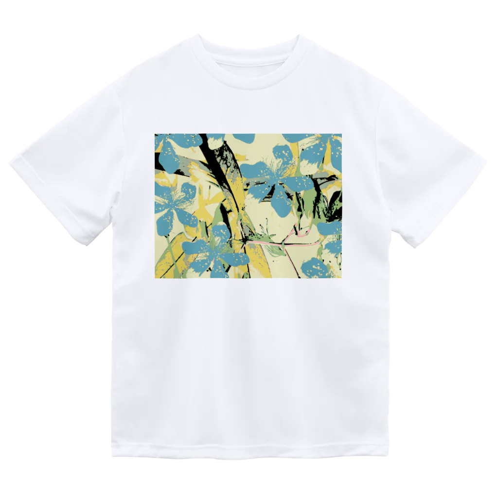 Planet Evansのアロハな花柄　イエロー Dry T-Shirt