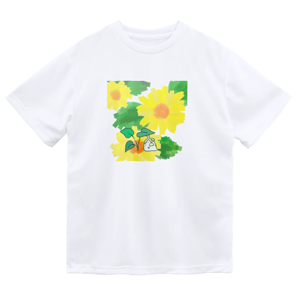 まいにち大変だけどほのぼのって大事の長老の夏（ひまわり） ドライTシャツ