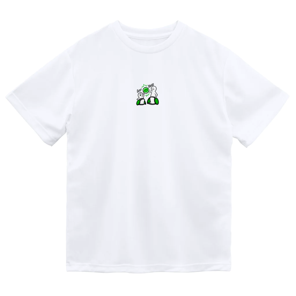 san3_tamtamの車いすバスケ　LOW&HIGH（緑） ドライTシャツ