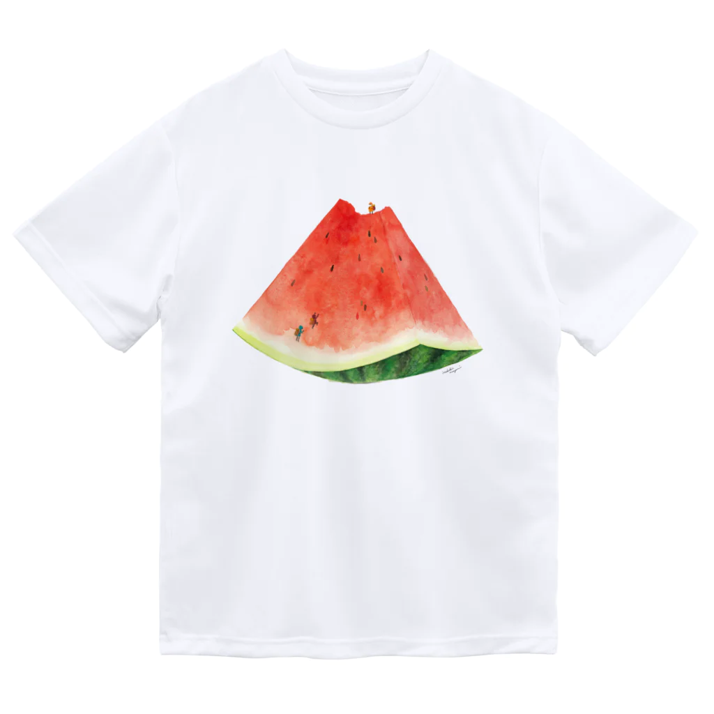 isshiki mayumiのスイカ登山Tシャツ ドライTシャツ