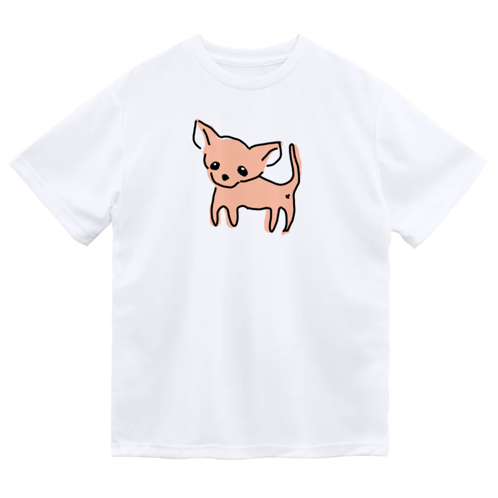 akane_art（茜音工房）のゆるチワワ（オレンジ） Dry T-Shirt