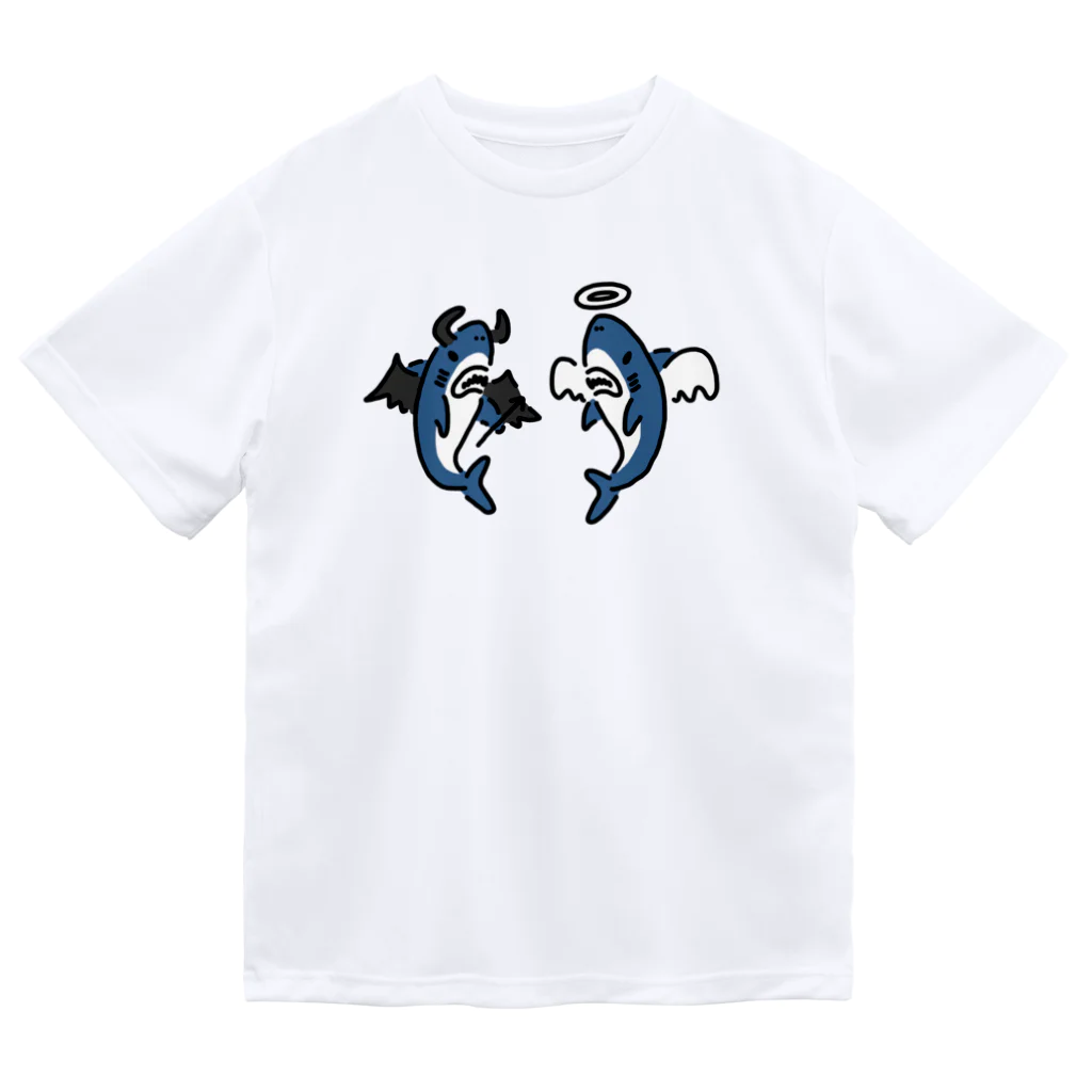 サメ わりとおもいの天使と悪魔に扮するサメ Dry T-Shirt