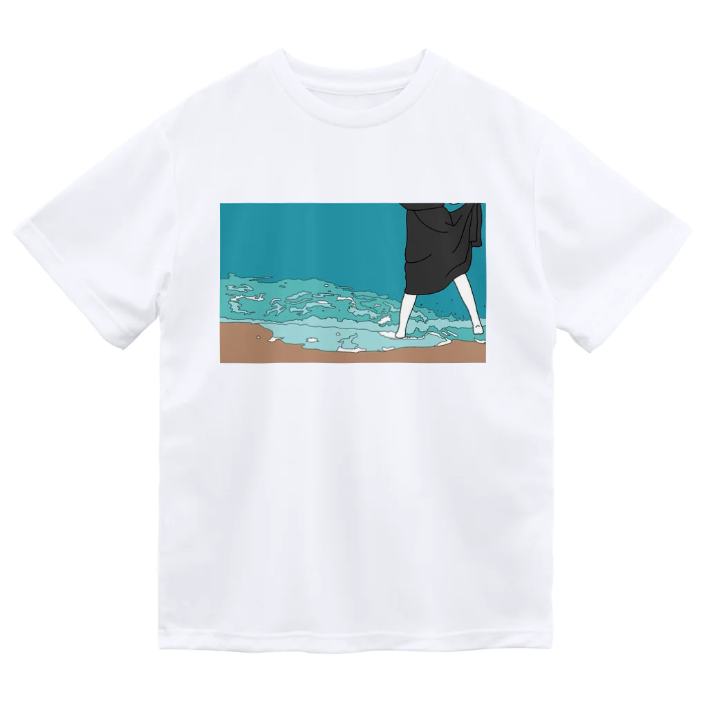 Takumasaの部屋の海辺のお姉さん ドライTシャツ