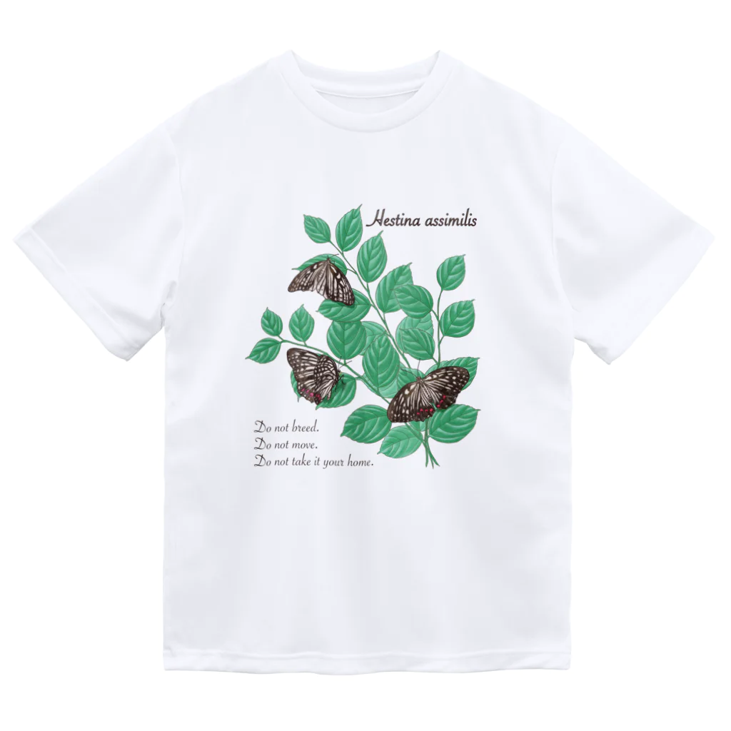 kitaooji shop SUZURI店のアカボシゴマダラとエノキ ドライTシャツ