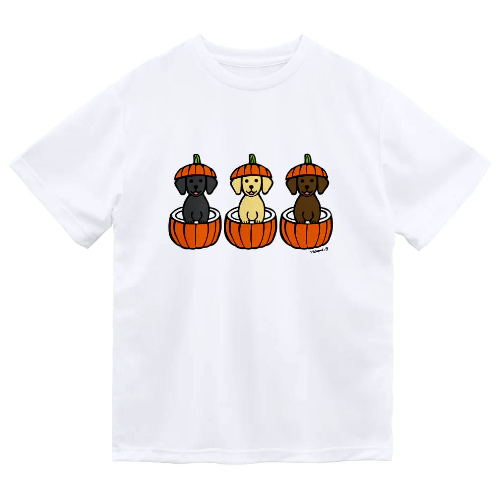 ハッピー・ラブラドールズのハロウィンかぼちゃのラブラドール Dry T-Shirt