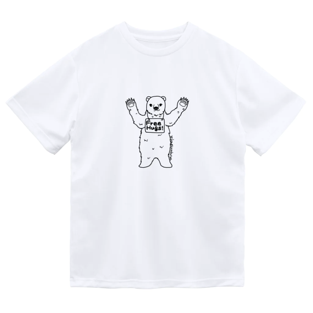 Draw freelyのフリーハグベアー Dry T-Shirt