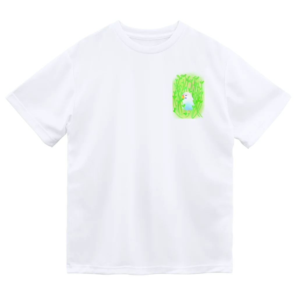 Lily bird（リリーバード）の豆苗まみれのセキセイちゃん Dry T-Shirt