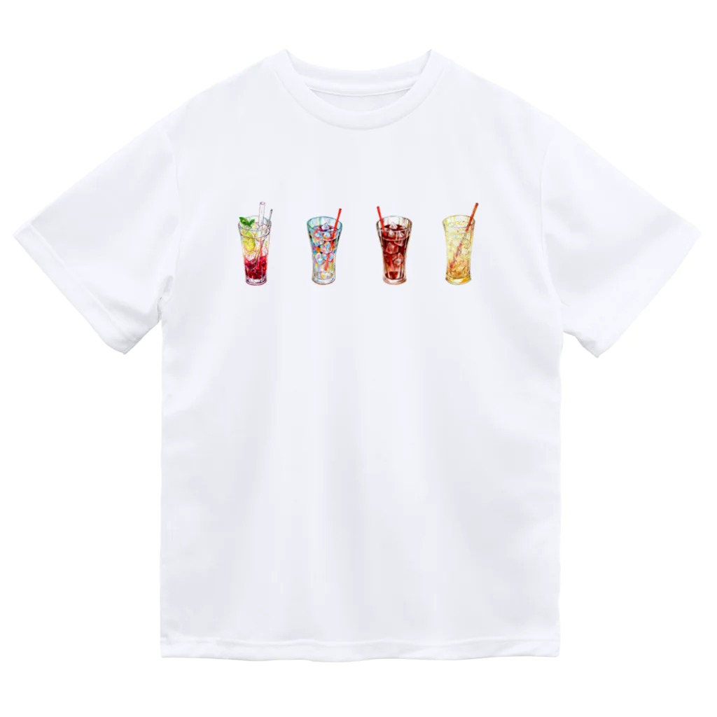 志瓜のSUZURIの4杯のグラスドリンク Dry T-Shirt