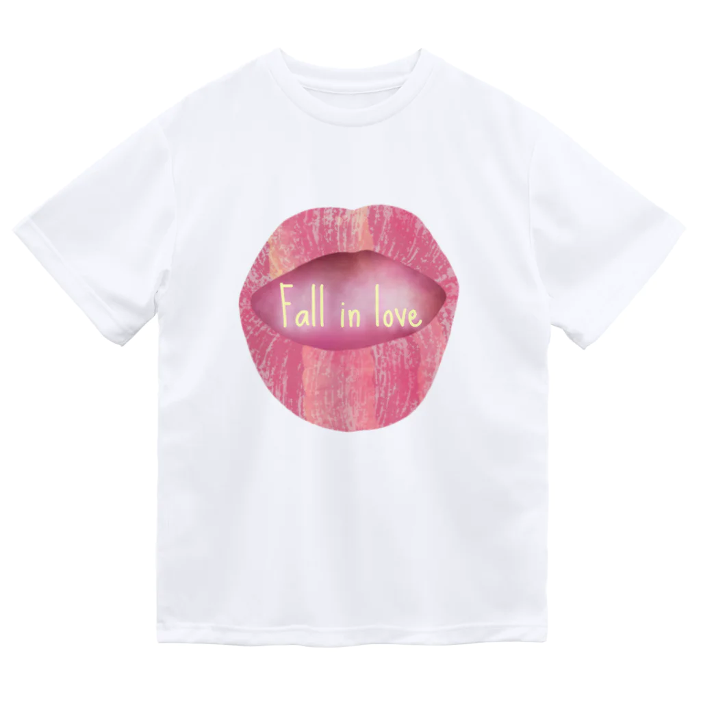 ぽんぽこあんぽんたんのLips💋 foll in love ドライTシャツ