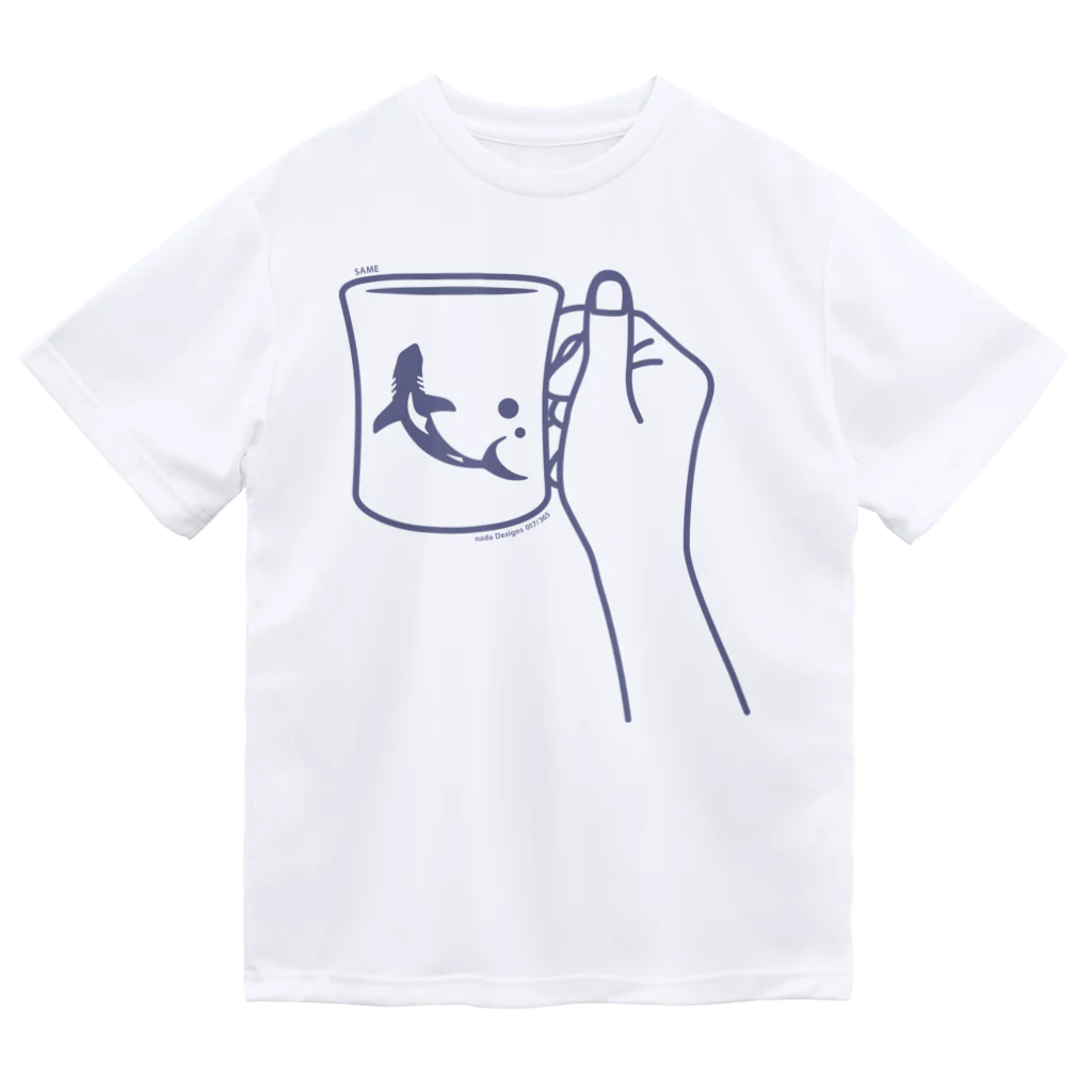 さかたようこ / サメ画家の〈 naminada 017/365 〉 SAME Cap ドライTシャツ