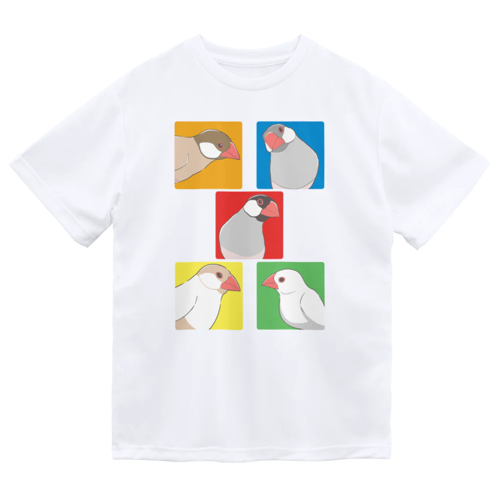 Burungのカラフル文鳥 ドライTシャツ