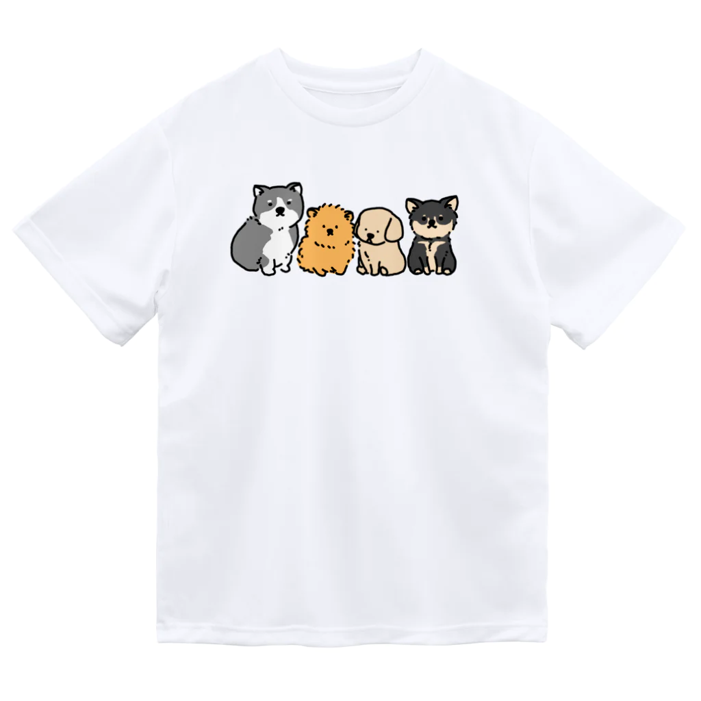 ゆるあにまるの子犬集合　文字無しver Dry T-Shirt