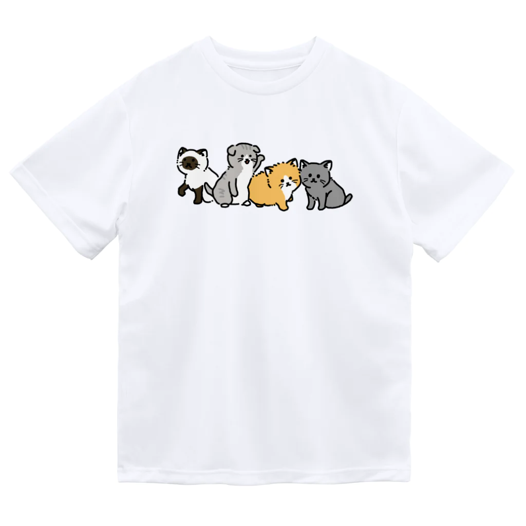 ゆるあにまるの子猫集合　文字無しver Dry T-Shirt
