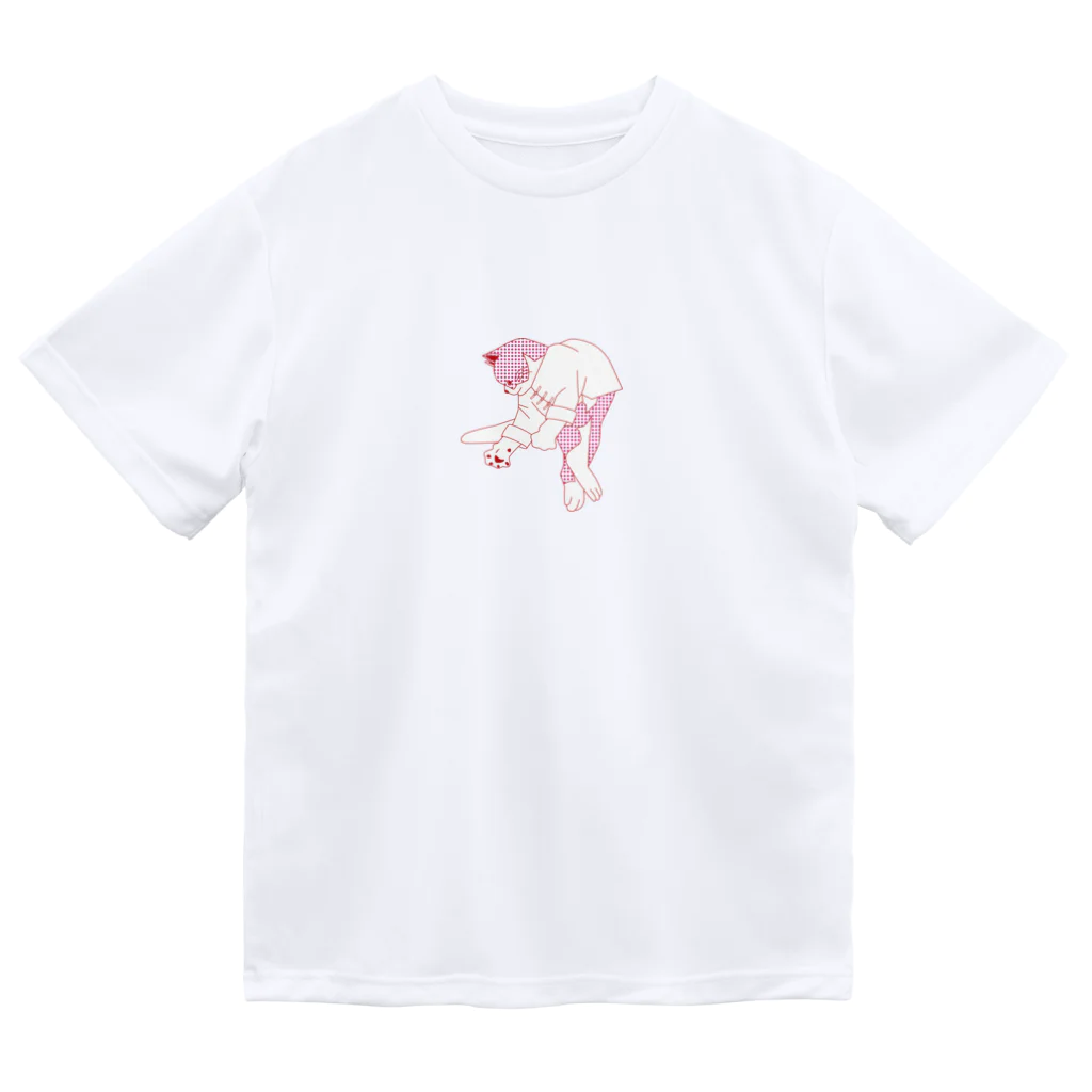 中華呪術堂（チャイナマジックホール）の【赤ドット】猫功夫(猫カンフー)  ドライTシャツ