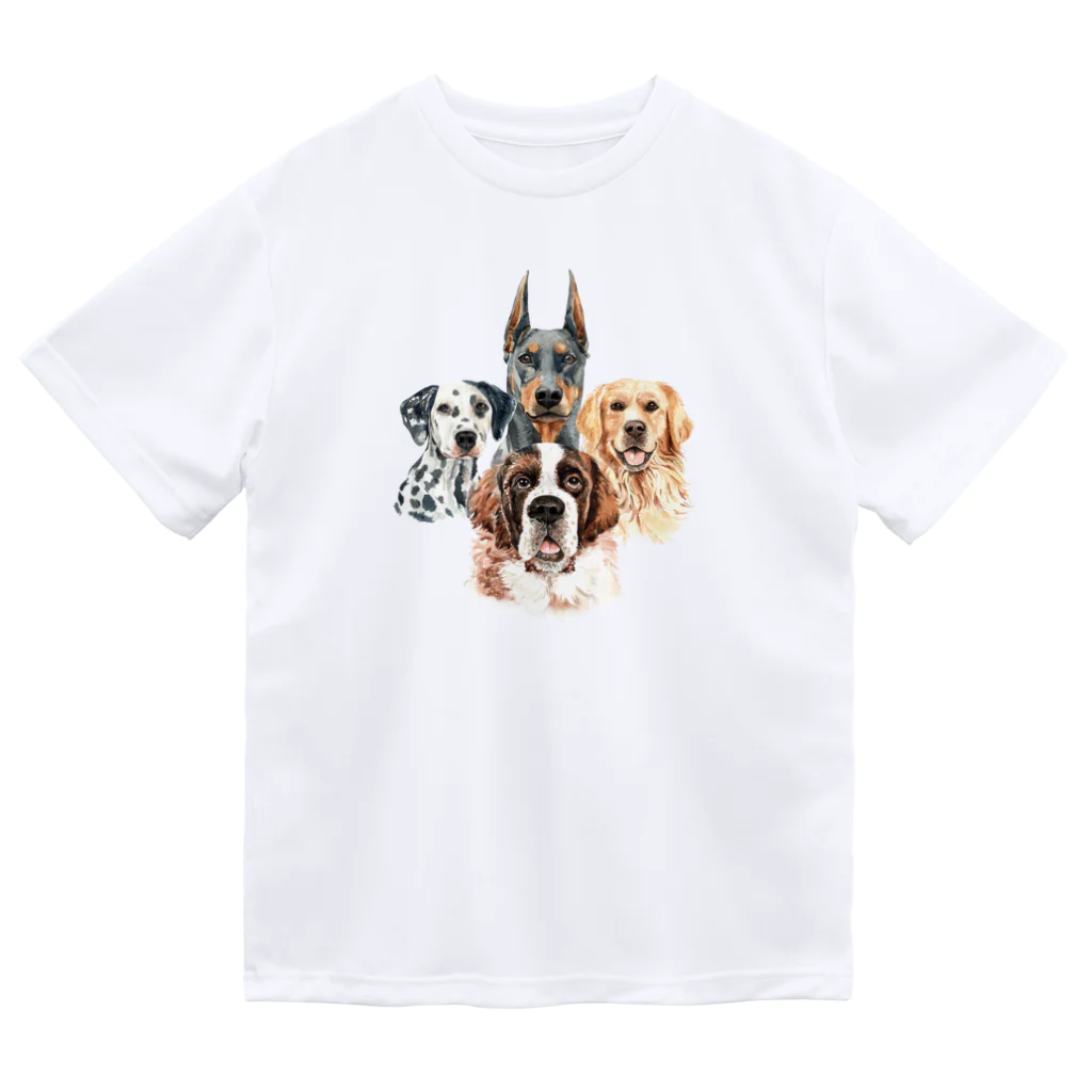 SANKAKU DESIGN STOREの賢くて優しい、大きい犬たち。 ドライTシャツ