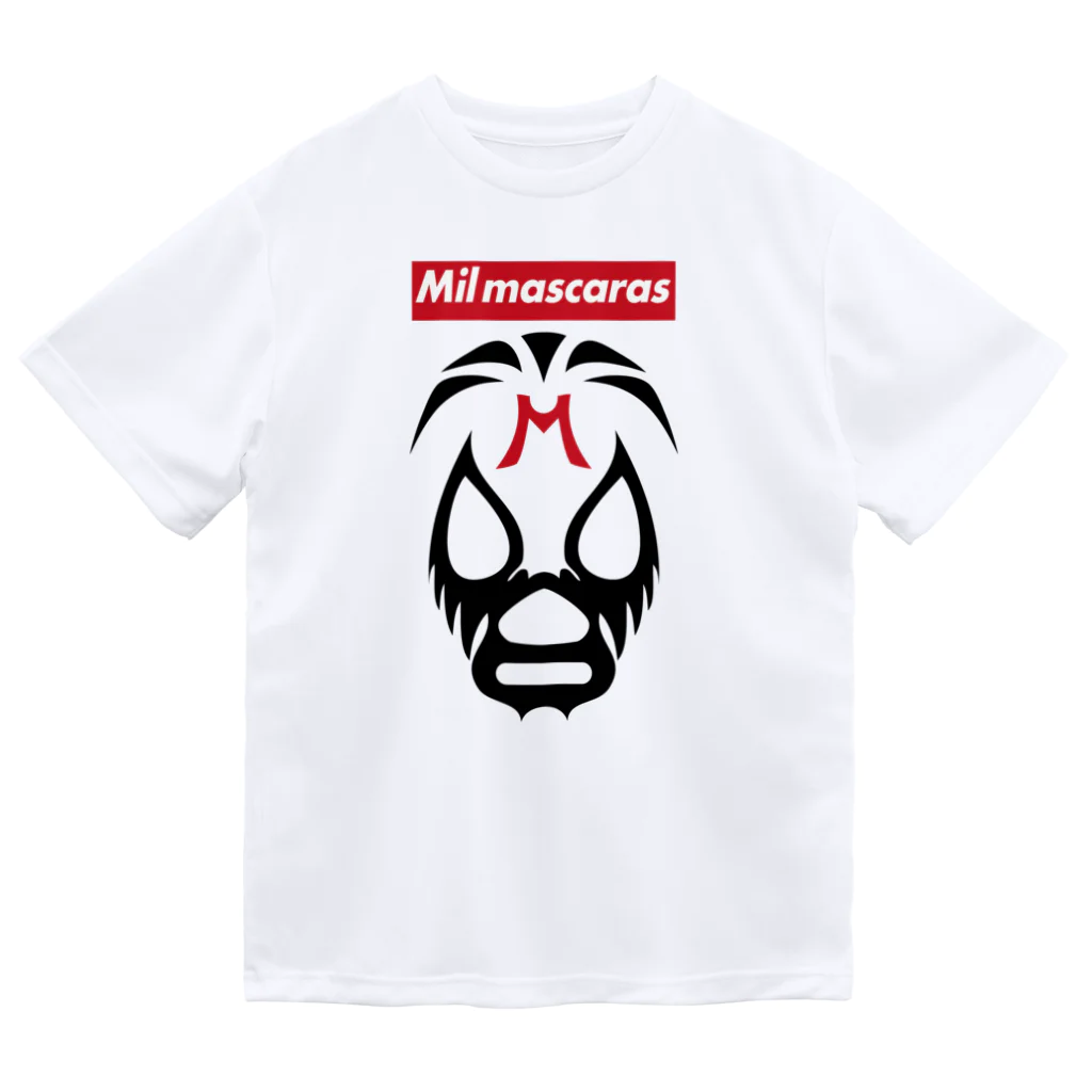 DRIPPEDのMIL MASCARAS-ミル・マスカラス-赤ボックスロゴ ドライTシャツ