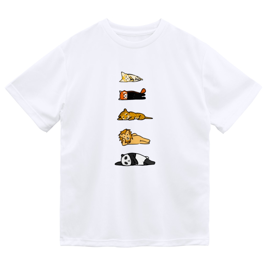 奇×屋の無気力な猫っぽい動物縦置き Dry T-Shirt