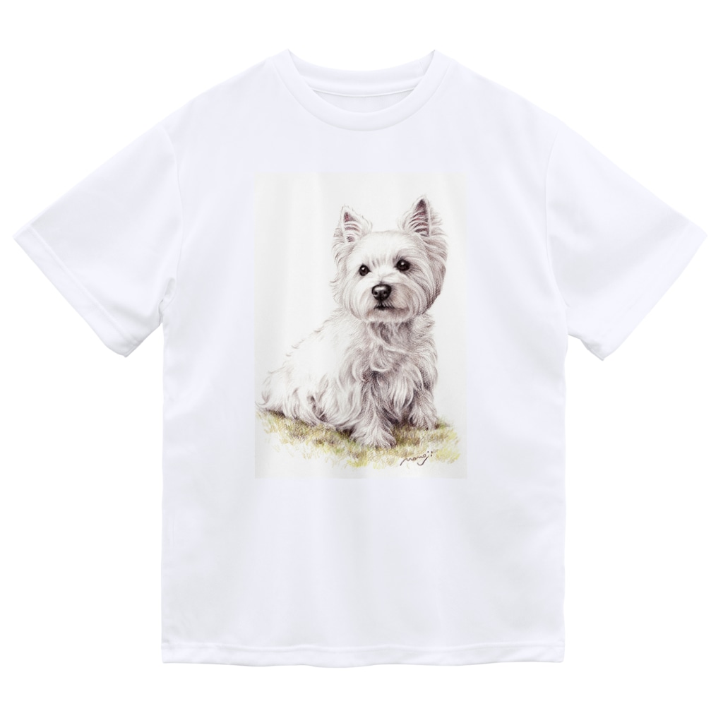 Momojiの犬画のウェスティ2 Dry T-Shirt