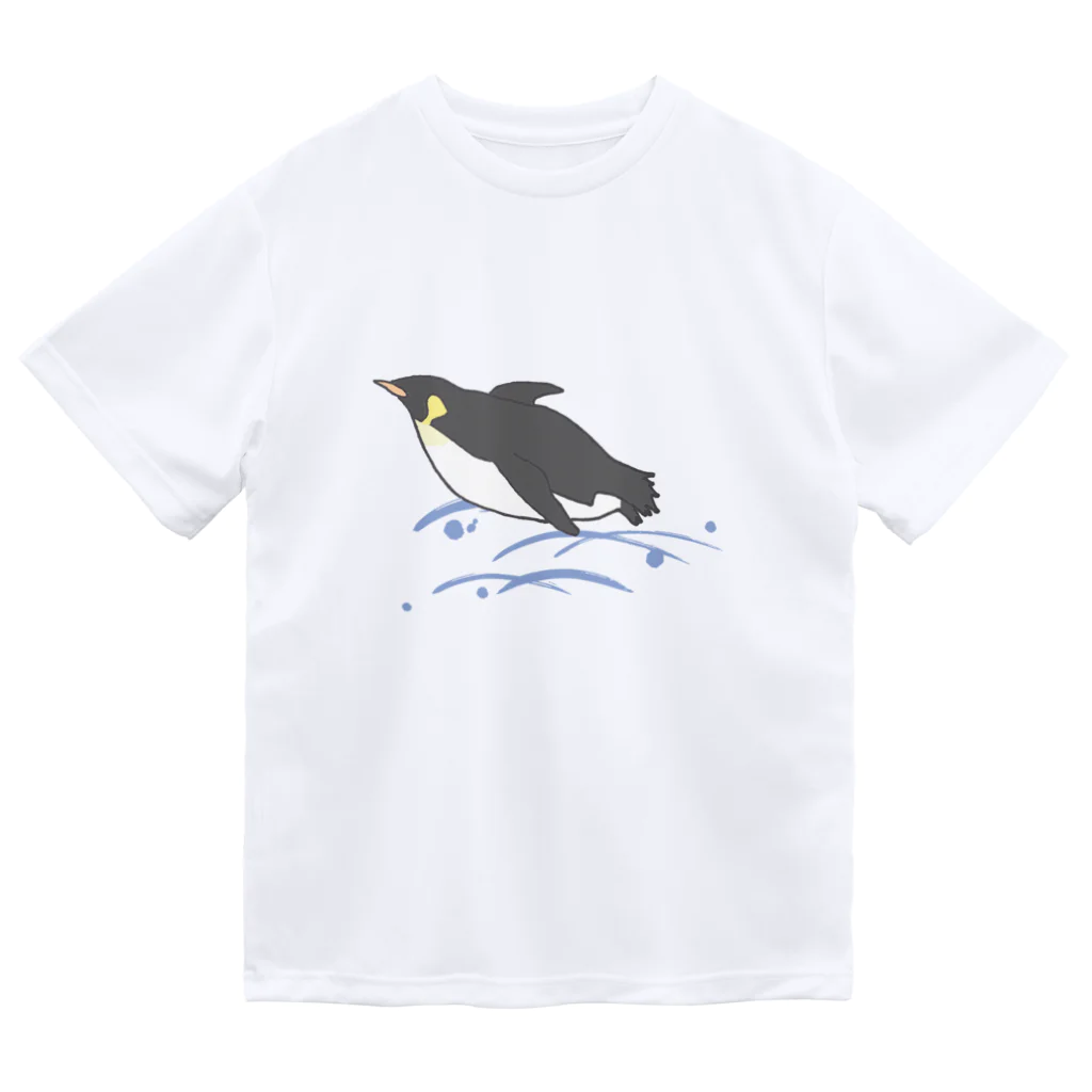 ゆずぽんずの飛ぶペンギン ドライTシャツ