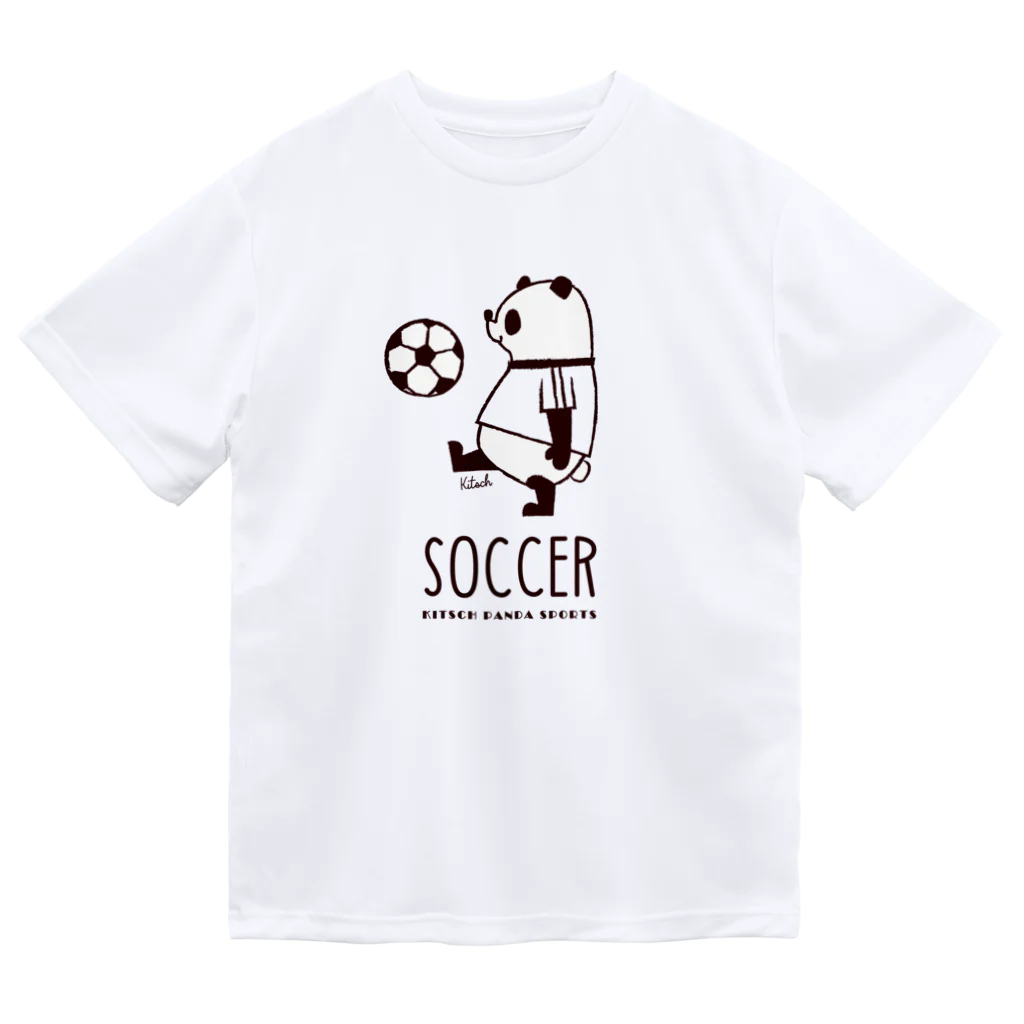 キッチュのスポーツパンダ　サッカー ドライTシャツ