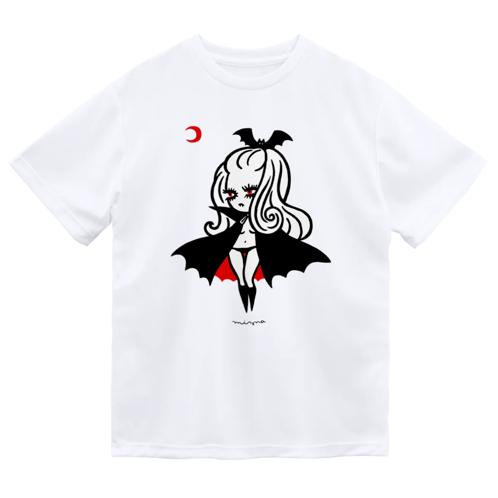 Mizna Wadaの月夜のヴァンパイアガール - ライトカラー向け ドライTシャツ