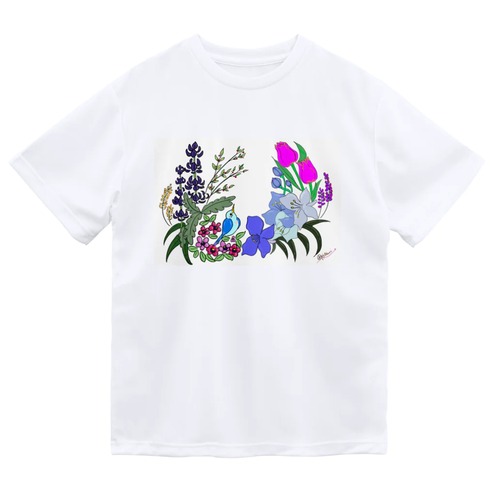 ORIちゃんの花鳥 ドライTシャツ