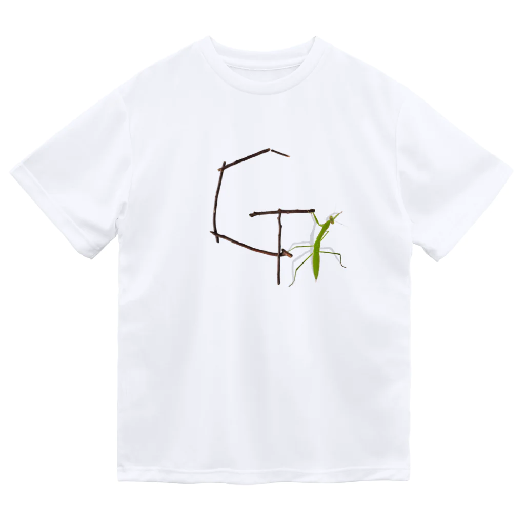 aicecreamの【G】カマキリついてるよ！イニシャル ドライTシャツ
