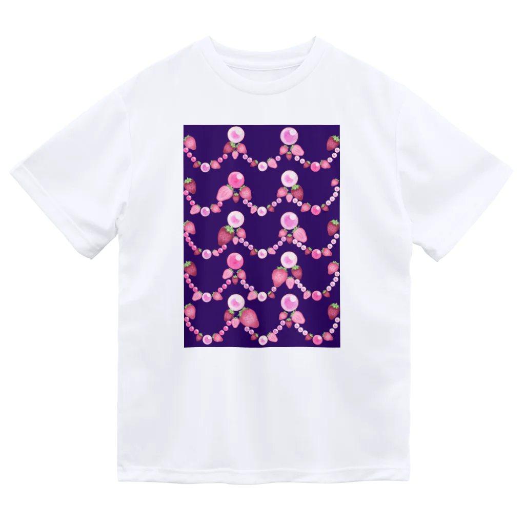 プリズモリイの箱のいちごと水晶玉のふんわり紫魔法 Dry T-Shirt