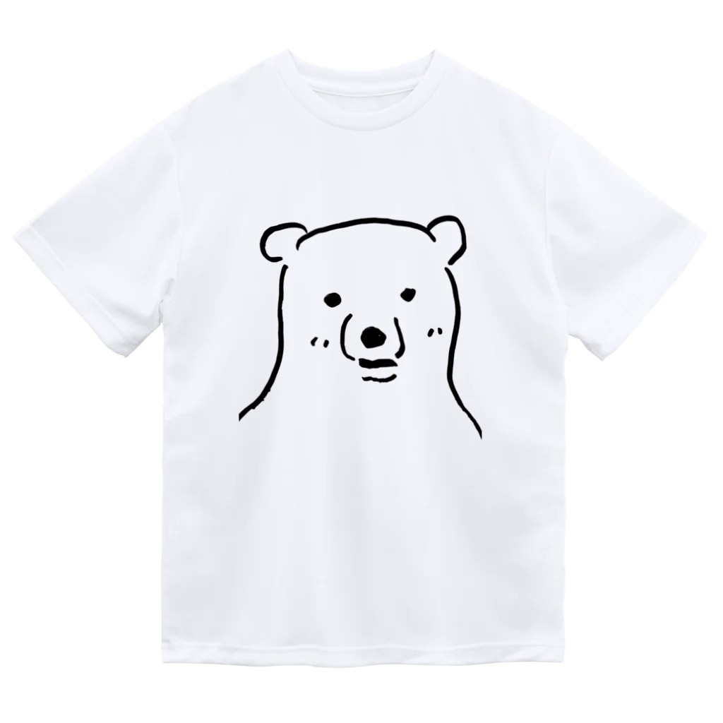 シロクマ好きのギザギザ（しろくま） ドライTシャツ