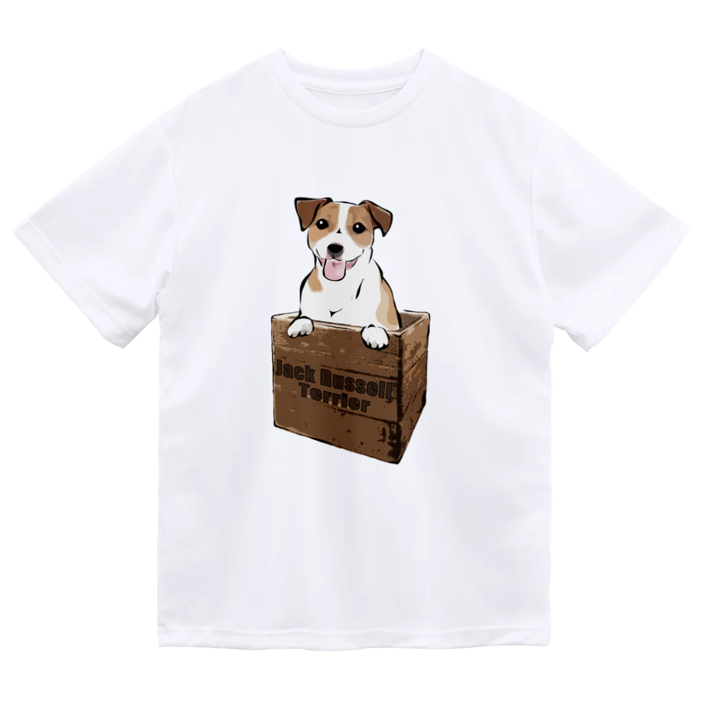 犬グッズの店しえるぶるーの箱入り犬　ジャックラッセルテリア Dry T-Shirt