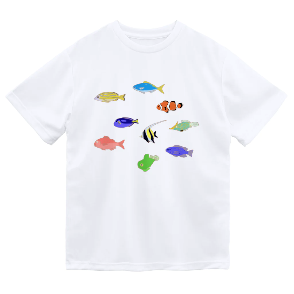 ハナのお店のカラフルな魚たち Dry T-Shirt