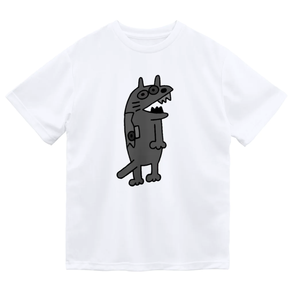 ぴょろりんちょ🐤のやべえ柄のキテレツねこ（魚柄） Dry T-Shirt