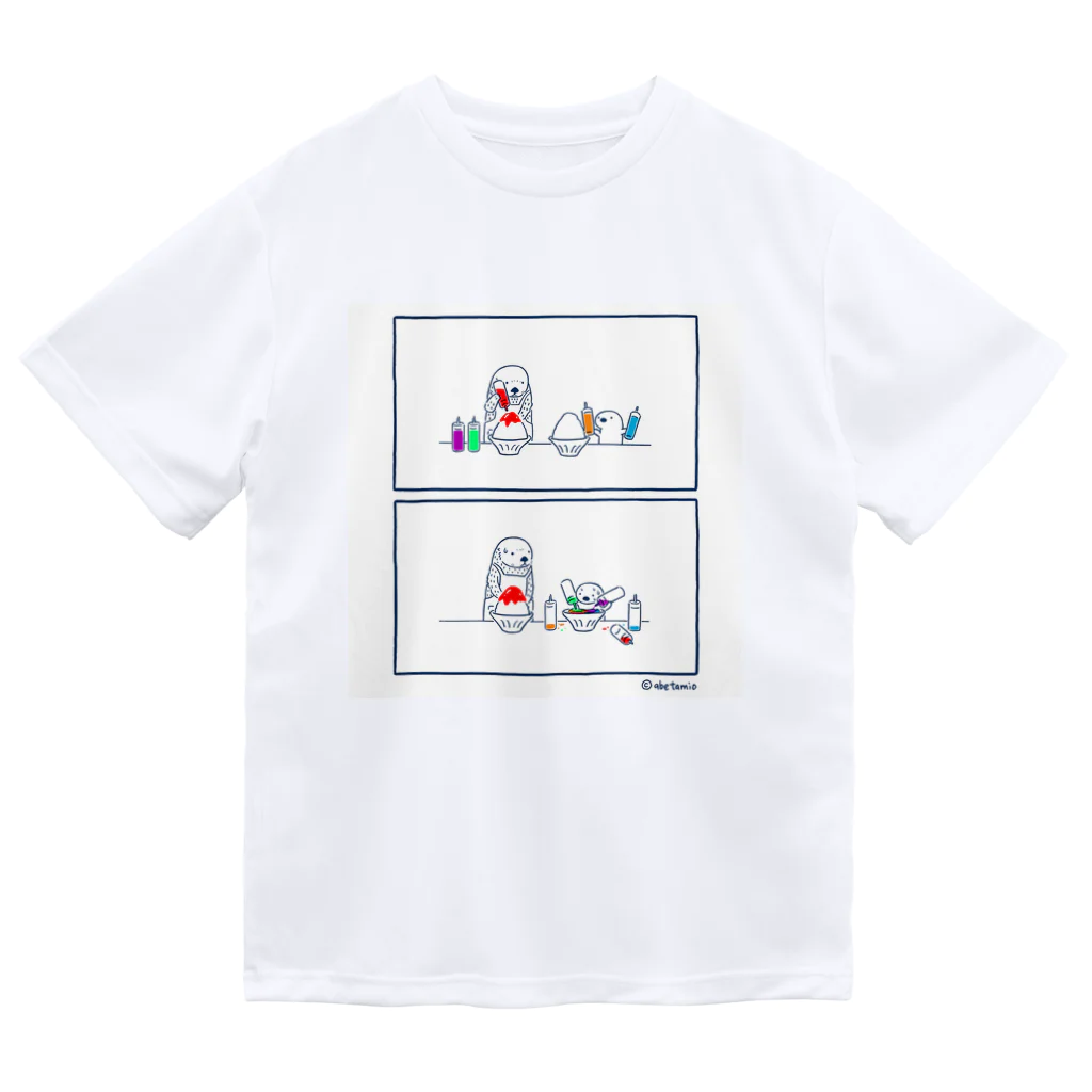 ラッッッコ屋のラッッッコ「かき氷つくり」 Dry T-Shirt