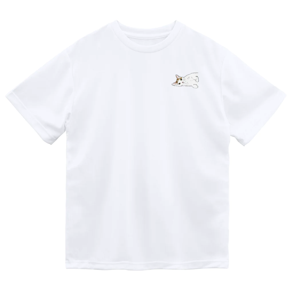 cotteのじっと見る猫 Dry T-Shirt