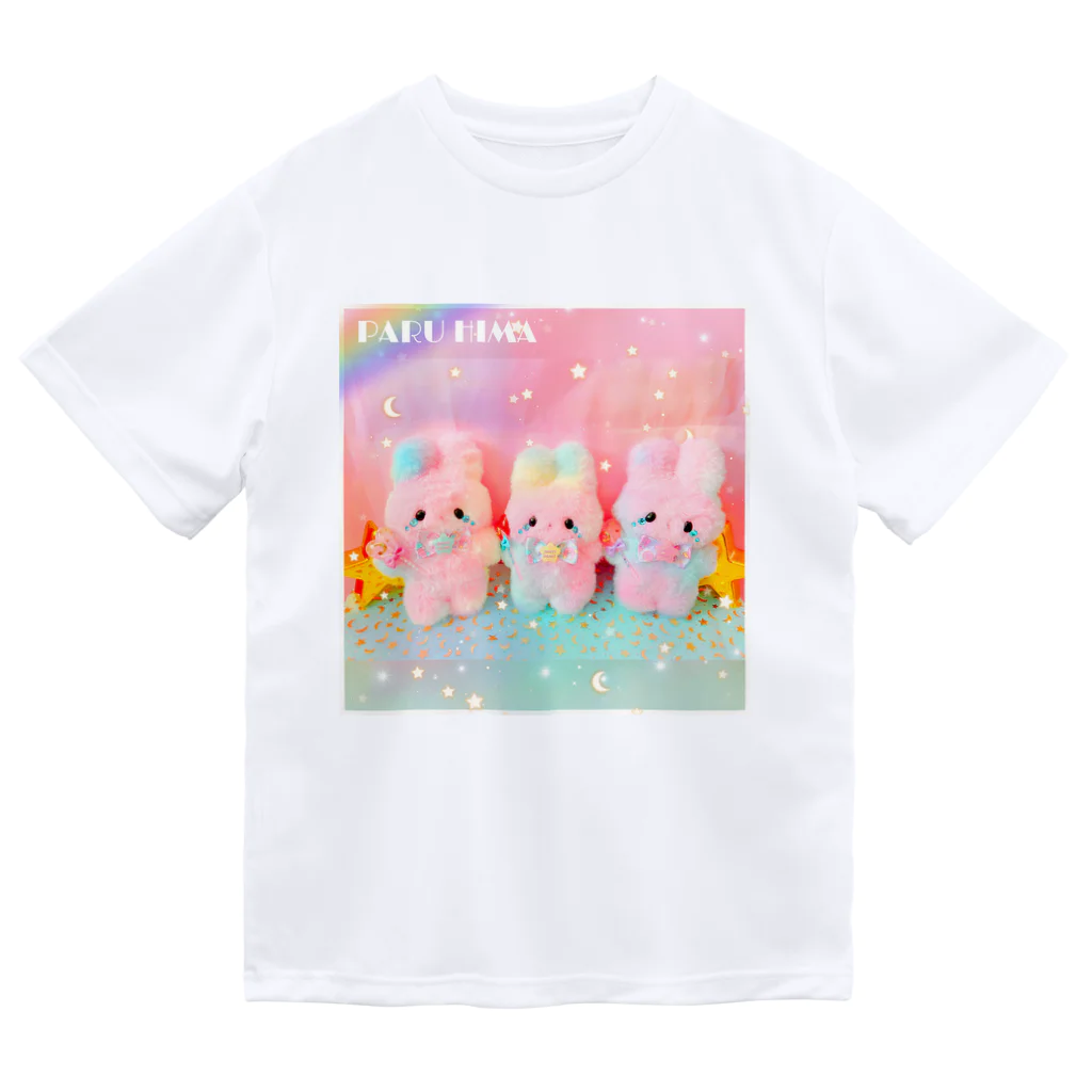 PARU HIMAの泣き虫魔女っ子ふわうさ ドライTシャツ