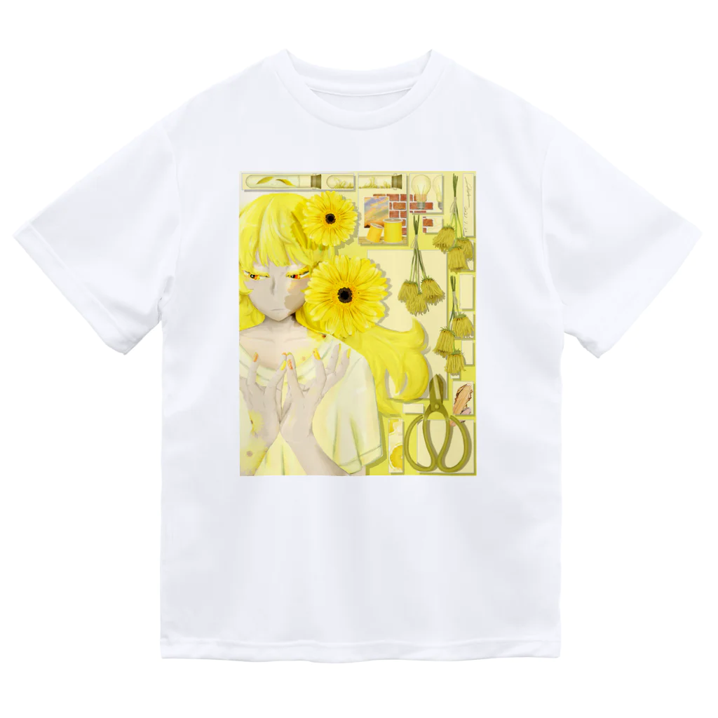 朝ILLUSTRATIONのガーベラ Dry T-Shirt