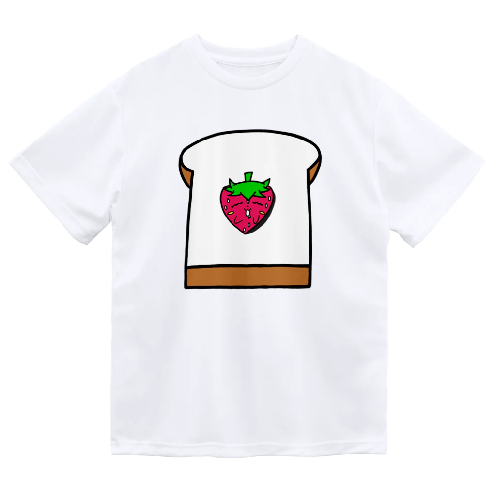 いちごのチーゴくん＆ゴーストベジタブルズのいちごのチーゴくん　食パン ドライTシャツ