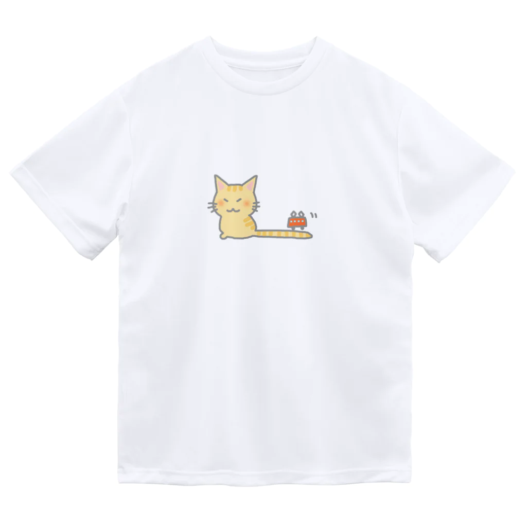 フニータと猫のお店の電車猫さん ドライTシャツ