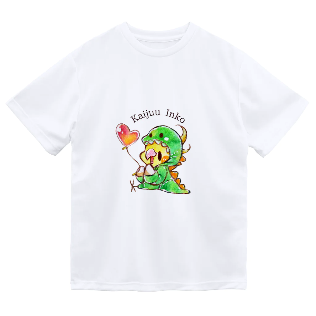 はなのすみれのかいじゅうインコちゃん ドライTシャツ