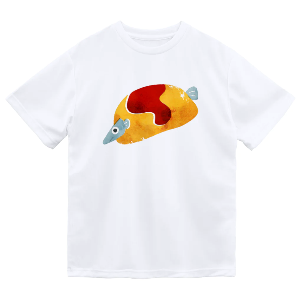 よしはらヨシの魚まるごとオムレツ ドライTシャツ