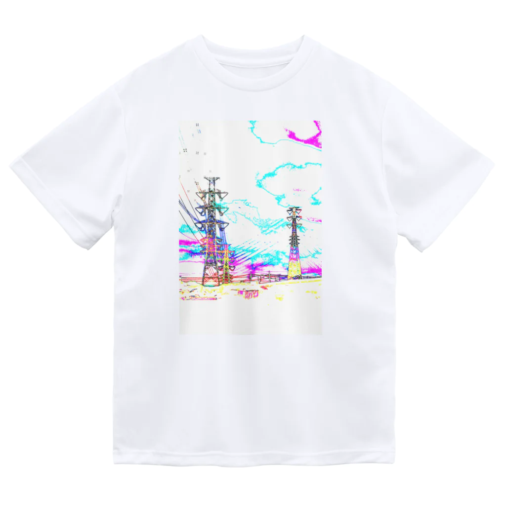 Electrical Babel @ SUZURIのEB-TS001-W "Psychedelic White" Dry T-Shirt