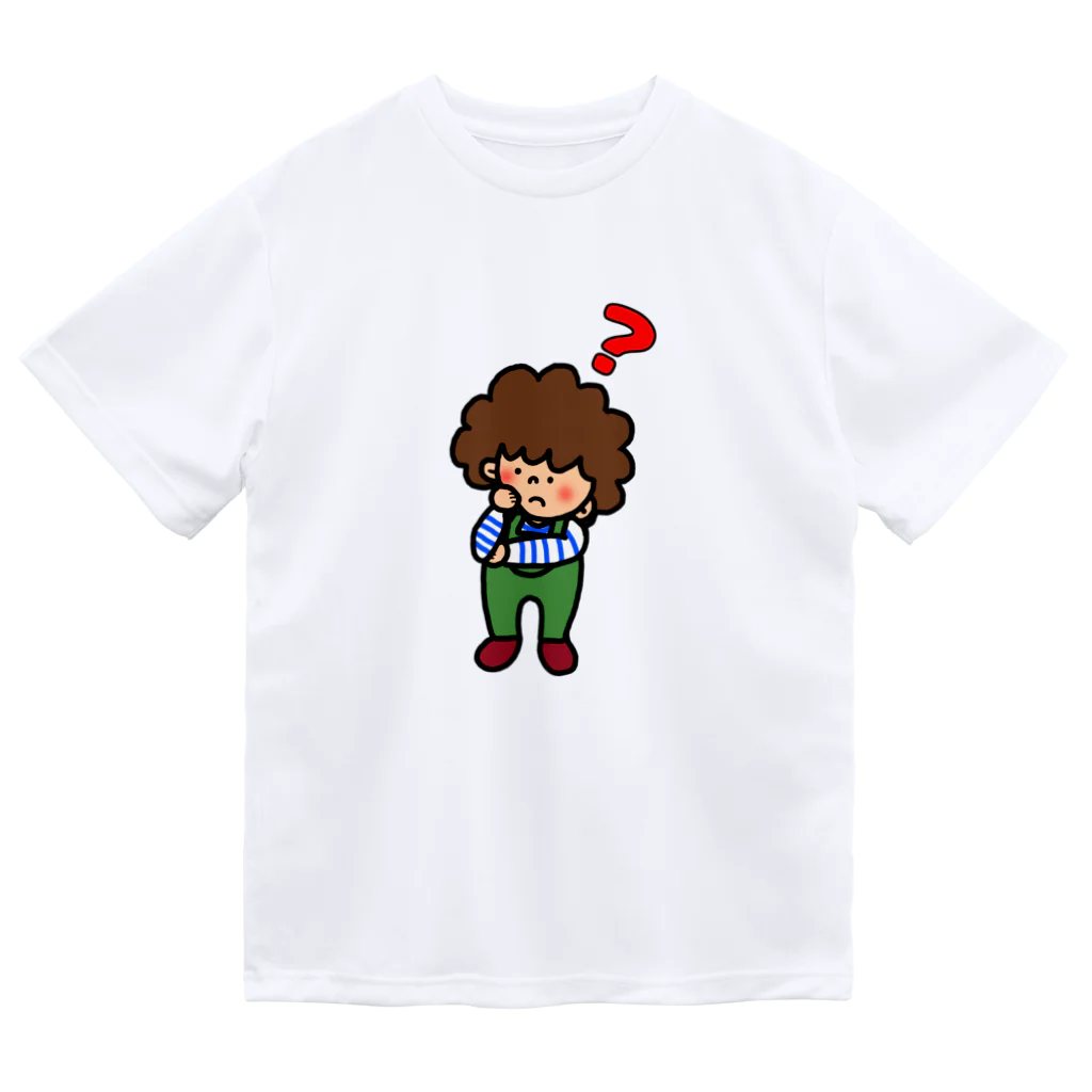 おはなの、もの作りのお店。のアフロのあっちゃん ハテナTシャツ Dry T-Shirt