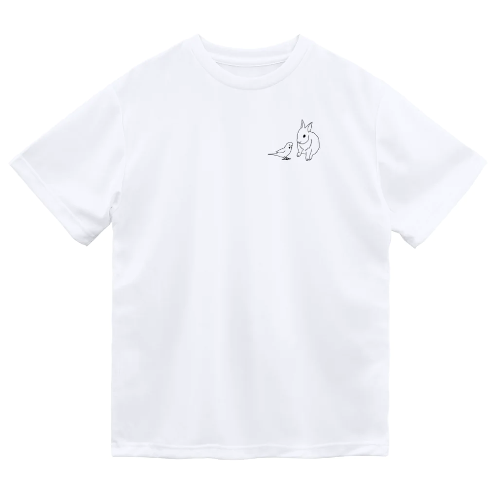 Talkingのウサギと小鳥 Dry T-Shirt