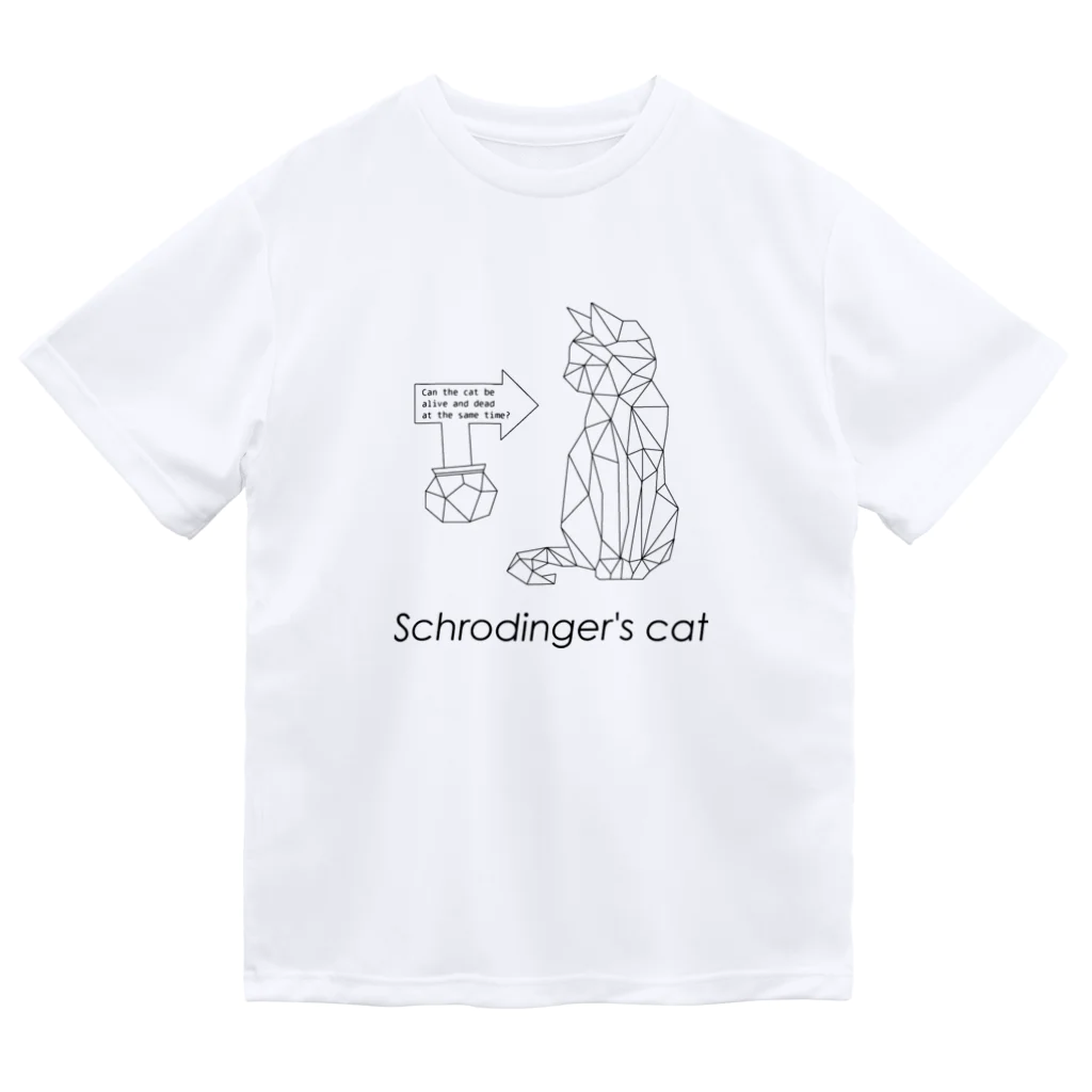 ONE ELEGANT VARIETY STOREのシュレーディンガーの猫グッズ ドライTシャツ