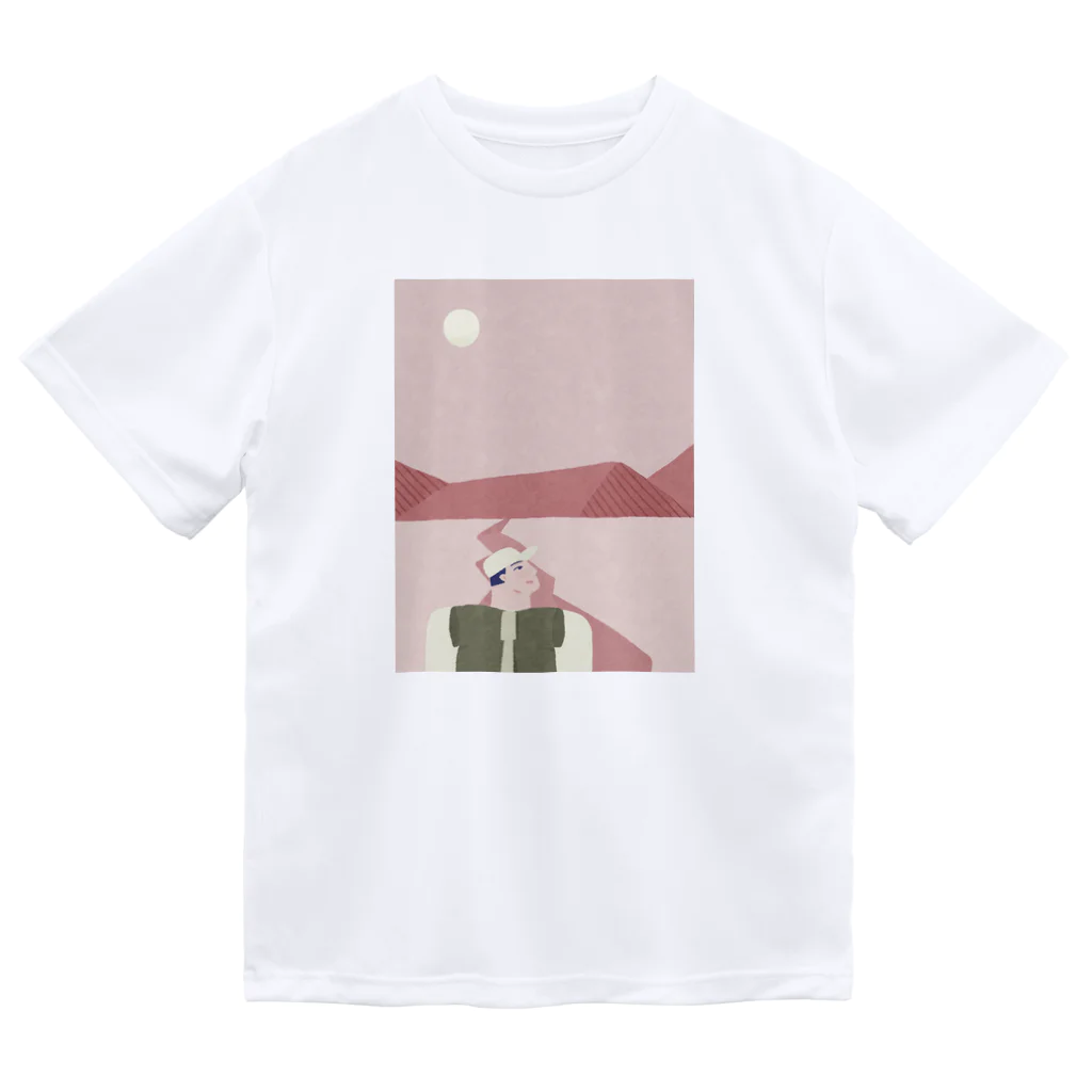 ayame_c29_illustrationsのピンクのおやまに ドライTシャツ