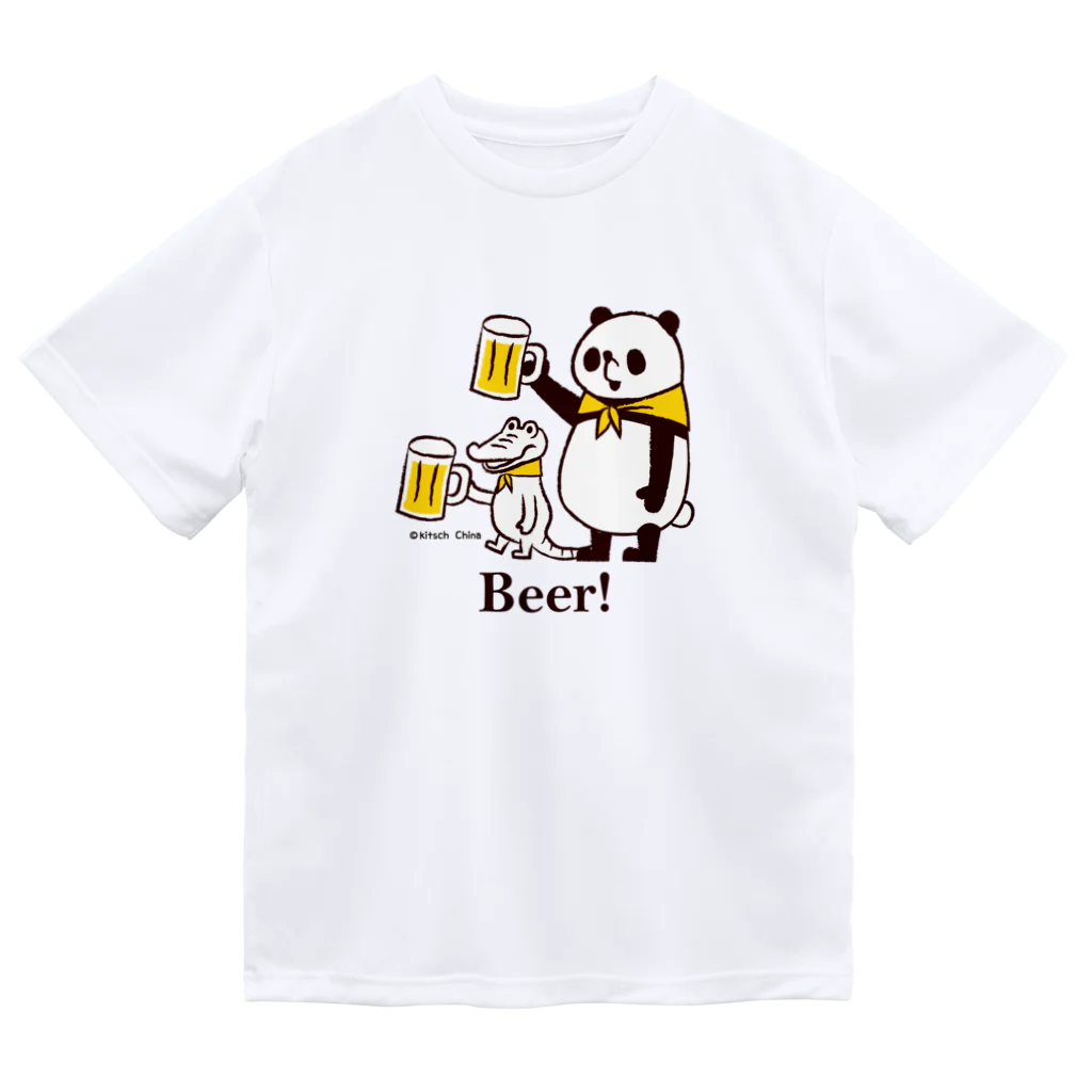 キッチュのビール！ビール！　パンダのおはなし ドライTシャツ