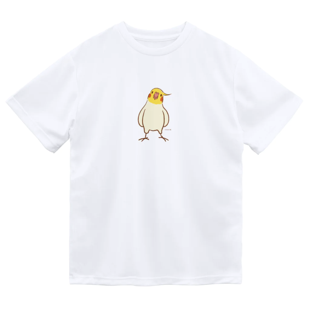 ほほらら工房 SUZURI支店の仁王立ちオカメインコ ドライTシャツ