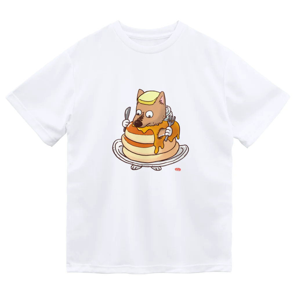 絵描きのやまちゃんのホットケーキとガク Dry T-Shirt